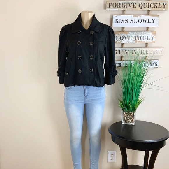 MARCELLE RENEE | Cropped Pea Coat - Picture 7 of 9